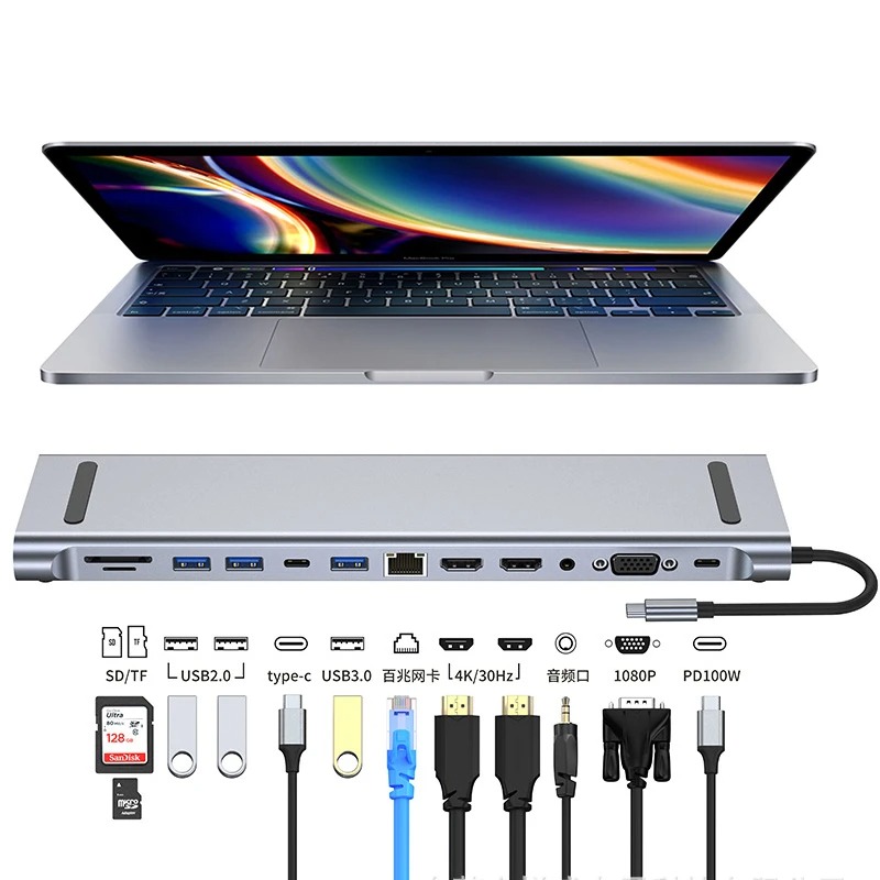 USB C 3.0 HUB Type C to Multi  - огляд і ціна 4 Hdmi Multi Monitor Video Card 4K