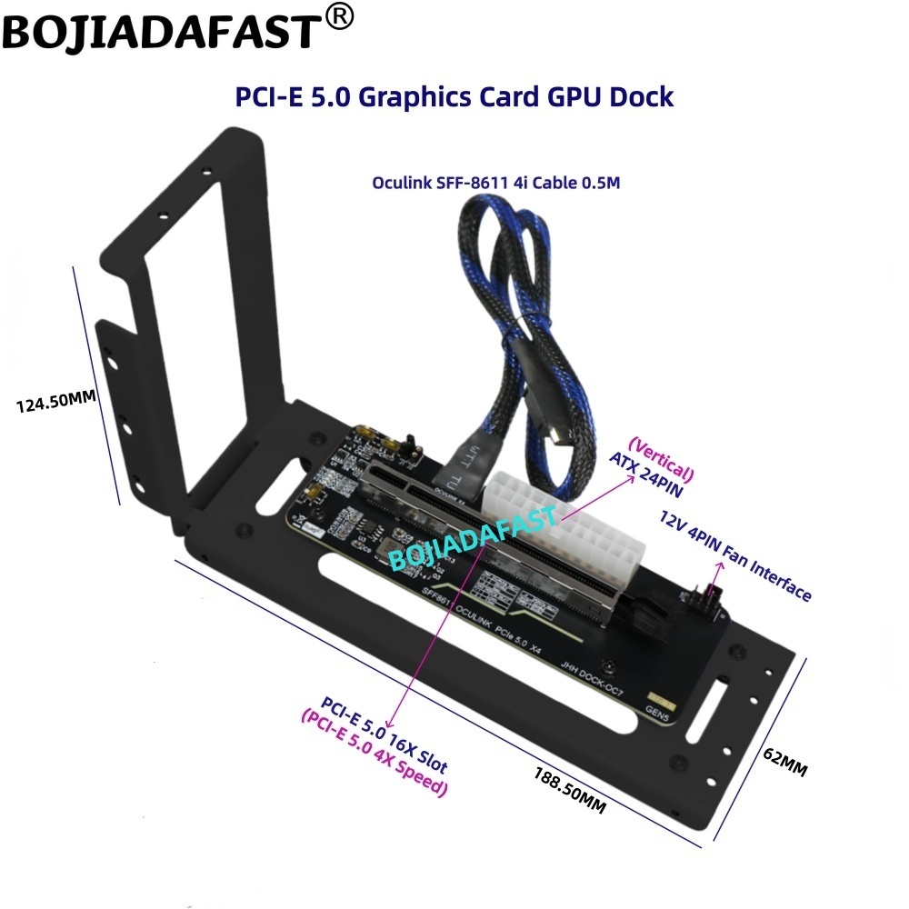 PCI-E 5.0 X4 OCuLink External  - огляд і ціна Oculink Egpu Dock Graphics Card