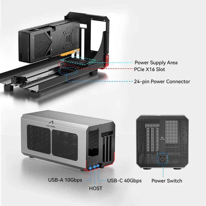 Acasis 40Gbps eGPU Enclosure T - огляд і ціна Thunderbolt 4 External Gpu Enclosure