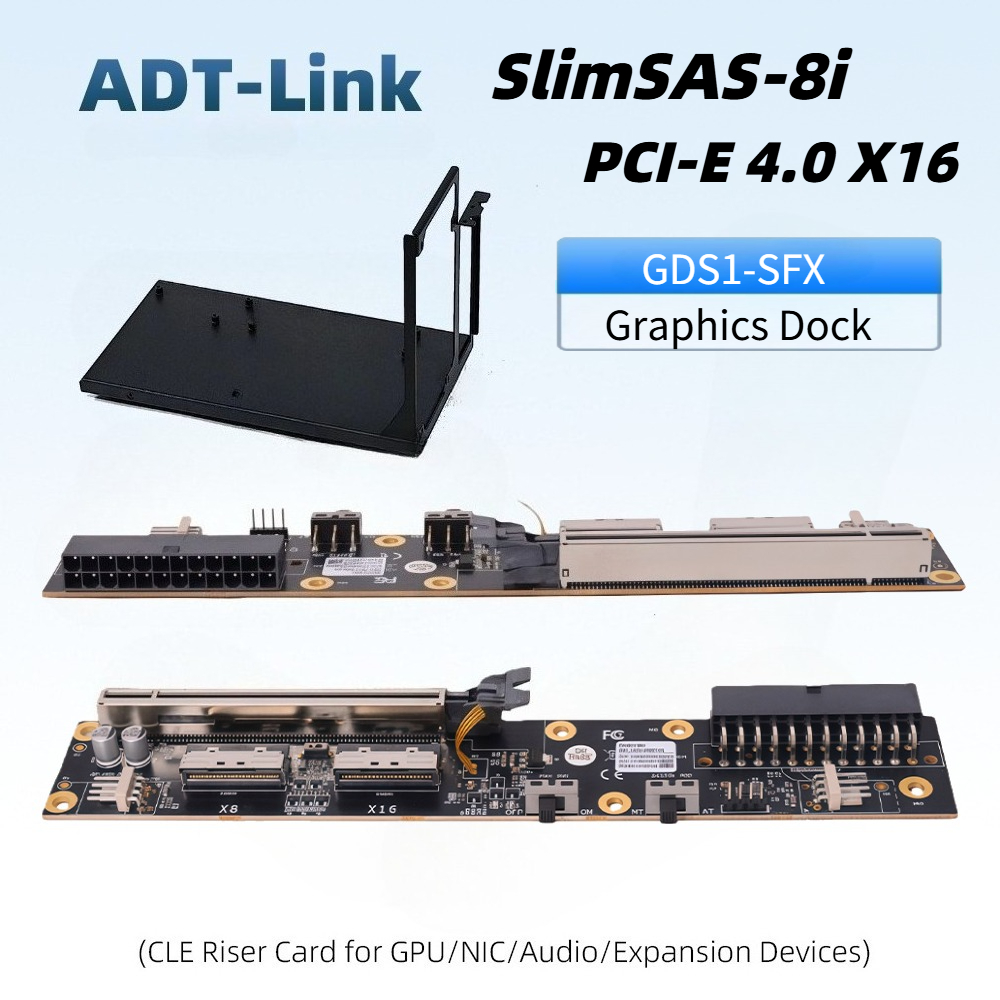 Dual SlimSAS 8i Graphics GPU D - огляд і ціна Oculink Egpu Dock Graphics Card